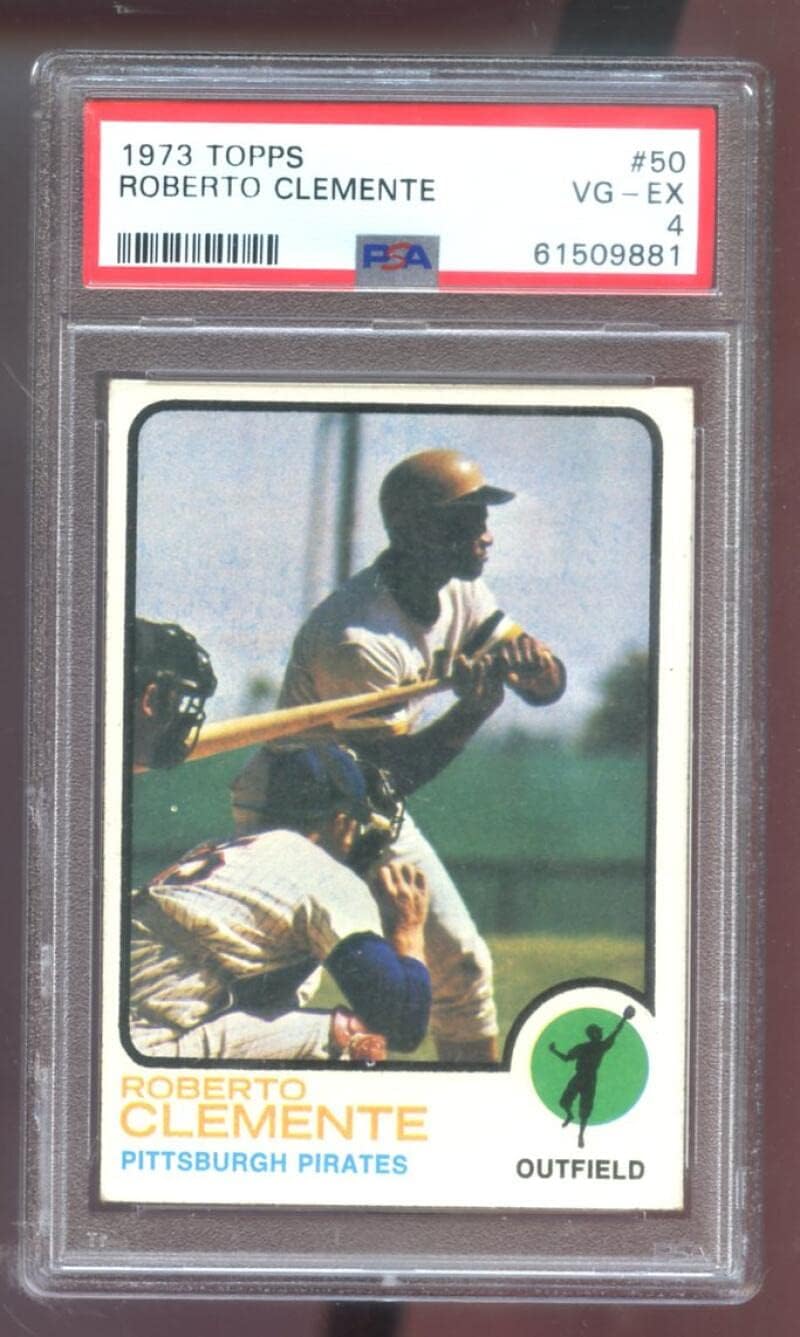 1973 Topps #50 Roberto Clemente PSA 4 Graded Baseball Card MLB Pittsburgh Pirates