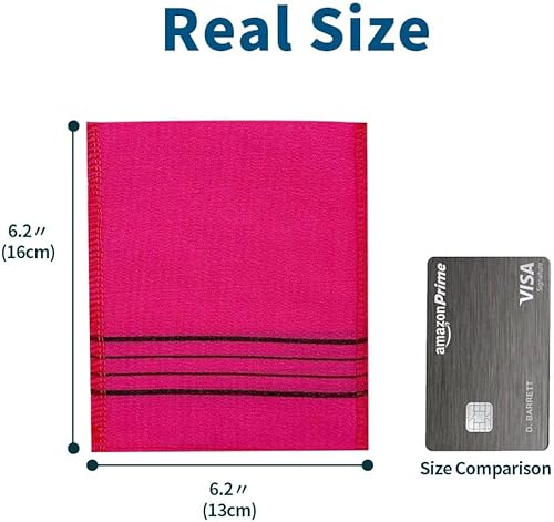 Miniatura 7 de Toalla de baño exfoliante verde, 10 piezas, manopla exfoliante asiática coreana, guante de ducha, eliminación de células secas de piel muerta,