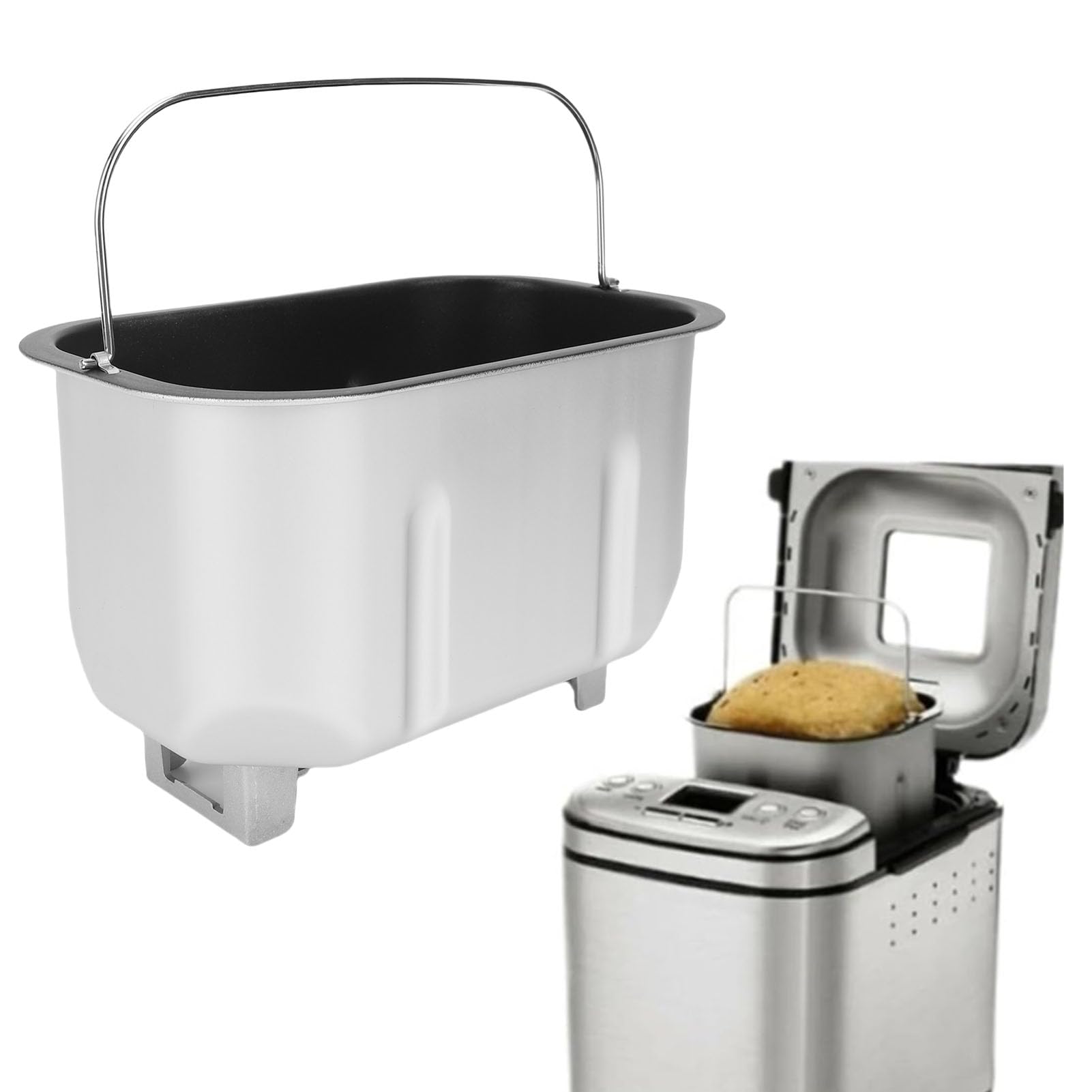 Generic Cubeta Doble para Máquina de Pan con Paletas Mezcladoras y Revestimiento Antiadherente Compatible con Diversas Panificadoras Domésticas Cocinas y Panaderías Comerciales