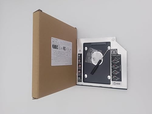 Miniatura 13 de Bahía óptica 2nd SATA HDD disco duro Caddy CD DVD-ROM para portátil portátil 0.374 in//0.500 in para elegir
