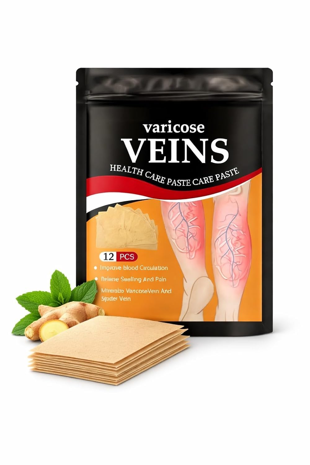 Varicose Veins Relief Patches – 20 PCS (PACK OF 2)| Reduces Swelling, Relieves Pain, Improves Blood Circulation & Vein Health | Herbal, Skin-Friendly & Instant Pain Relief (20, Natural)-picture-35