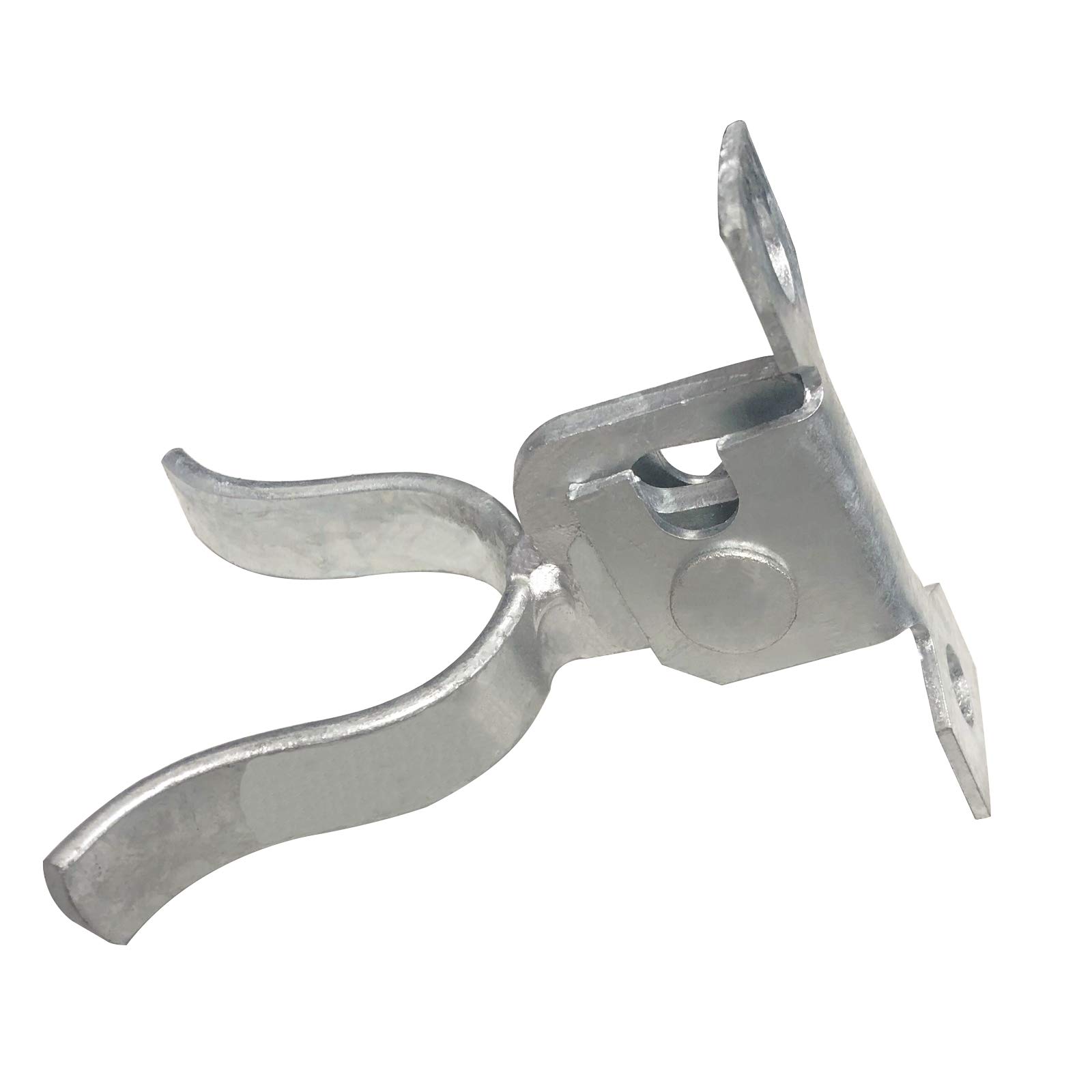 Chain Link Fork Gate Latch, Wall Mount Fence Gate Latch with Hole for Padlock (1-5/8" X 1-5/8")