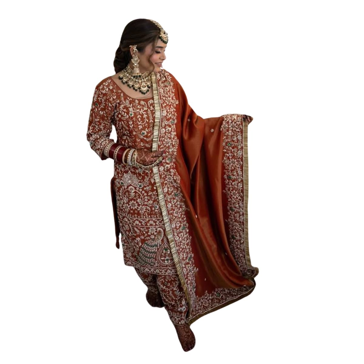 ahjanadtex WOMEN'S Pure Silk FullStichedsalwar LEHENGA suit Designer SAnarkaliStitchedSuit Fully Stitched Suit for Women S SF251234-XXL SIZE Pink XXL-picture-45