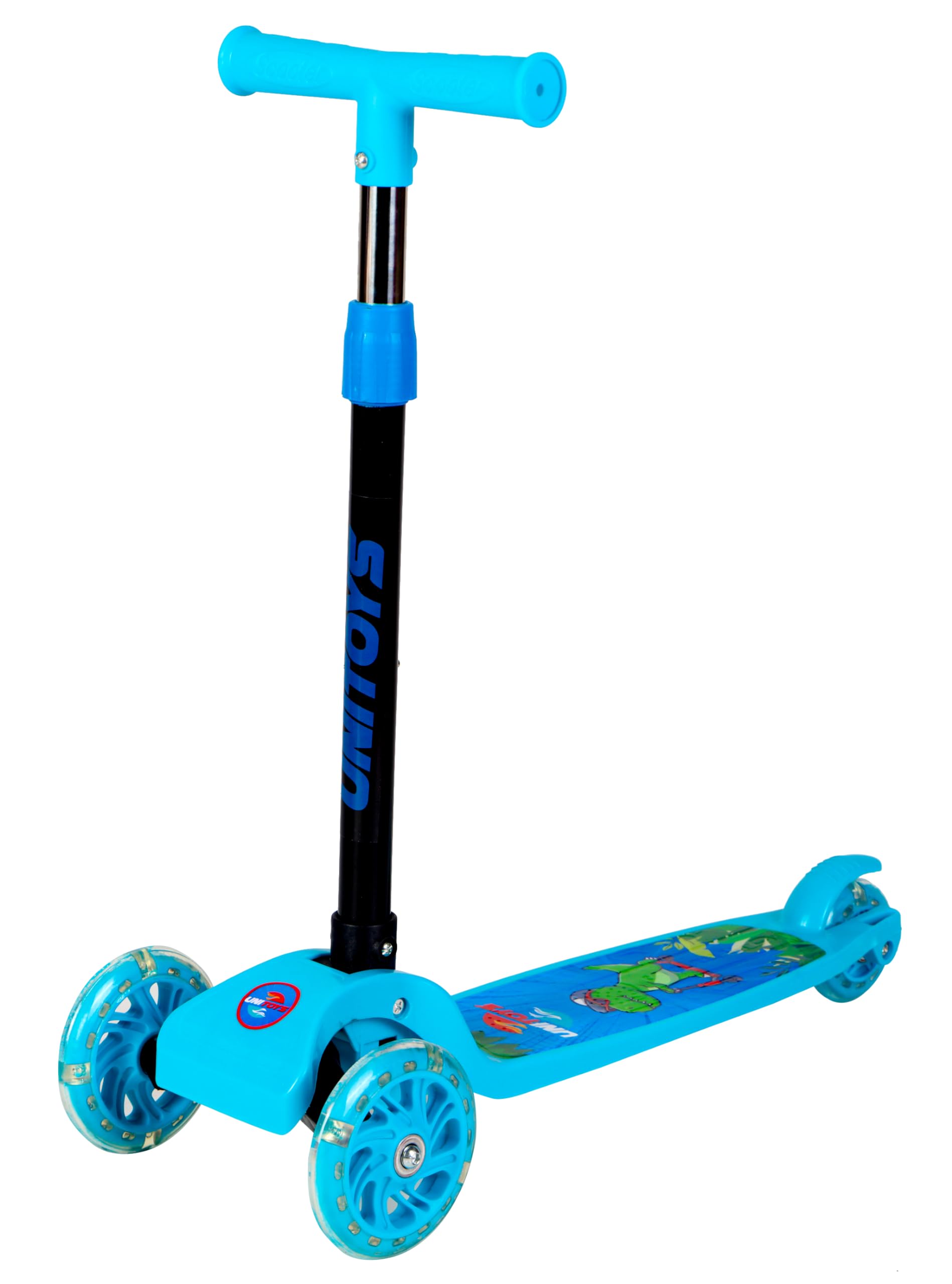 Patinete Infantil, Mega, 3 Rodas, Dino, Cor Azul, Uni Toys