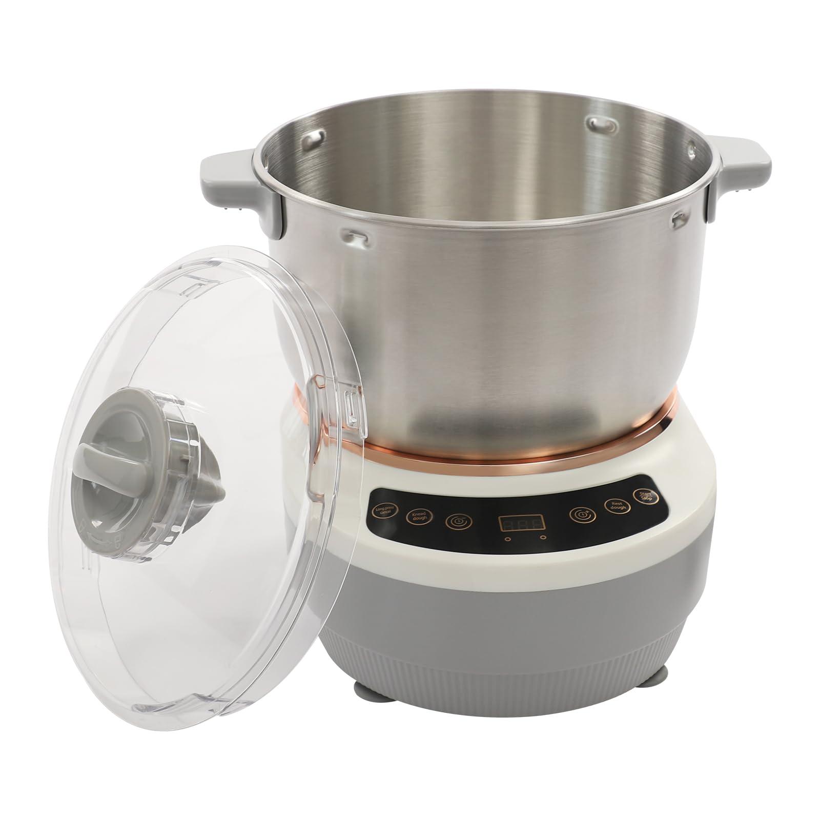 Vollautomatische Teigmaschine 7L, Teigknetmaschine mit Gärfunktion 45°C Konstante Temperatur, Automatische Knetmaschine mit Timer & Fermentierung für Brot Pizza Brötchen Teig