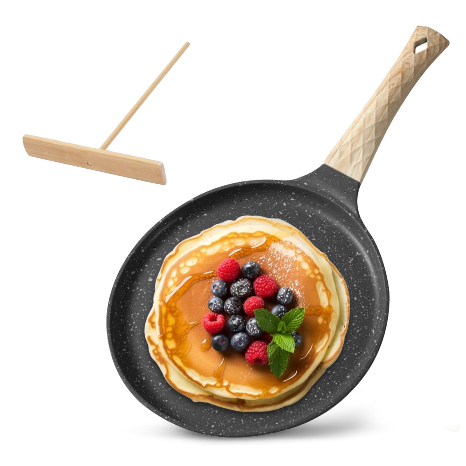 Padella Per Crepes 20cm Antiaderente - Con Distributore Massa, Compatibile Induzione - Foto 4