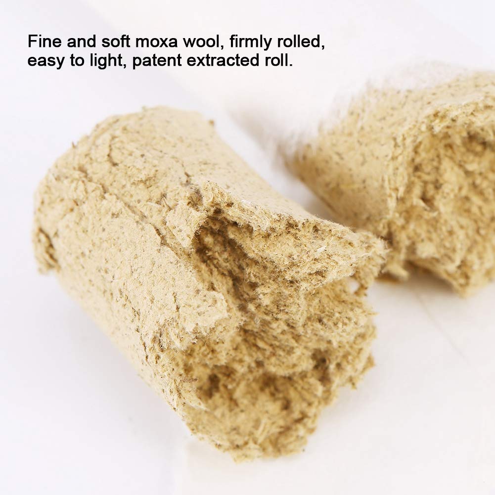 Moxa Artemisa Puro,Moxa Roll Sticks, 50 unidades de Moxa para terapia china Moxa de cinco años de edad, para Moxibus, Pure Ai ye, Wormwood para la pureza de moxibustion