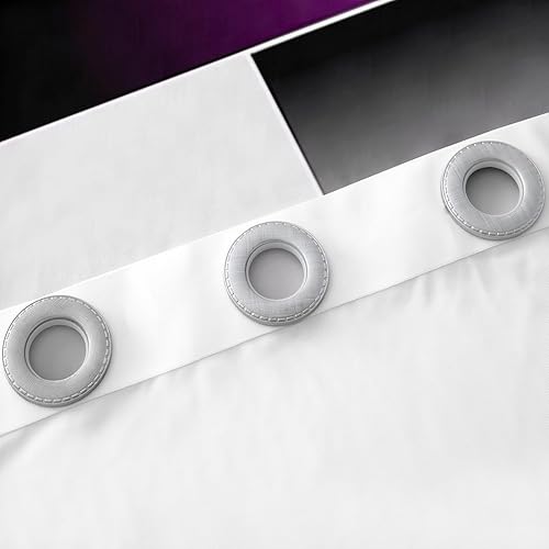 Miniatura 6 de Cortinas geométricas negras y moradas para dormitorio, niños, representación 3D, arte abstracto, cortinas opacas rectangulares geométricas para