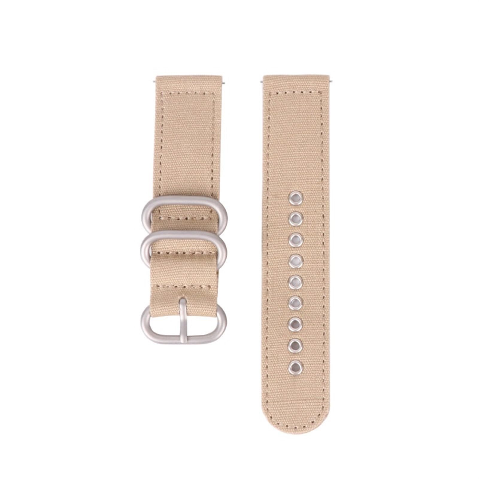 HABITZ Nylonowy pasek for pierścieniem Klamra 18mm 20mm 22mm 24mm Miękkie płótno Tkanina Quick Release Pasek Bransoletka Kompatybilny for Samsung Kompatybilny for Huawei Smart Watch (Color : Khaki si