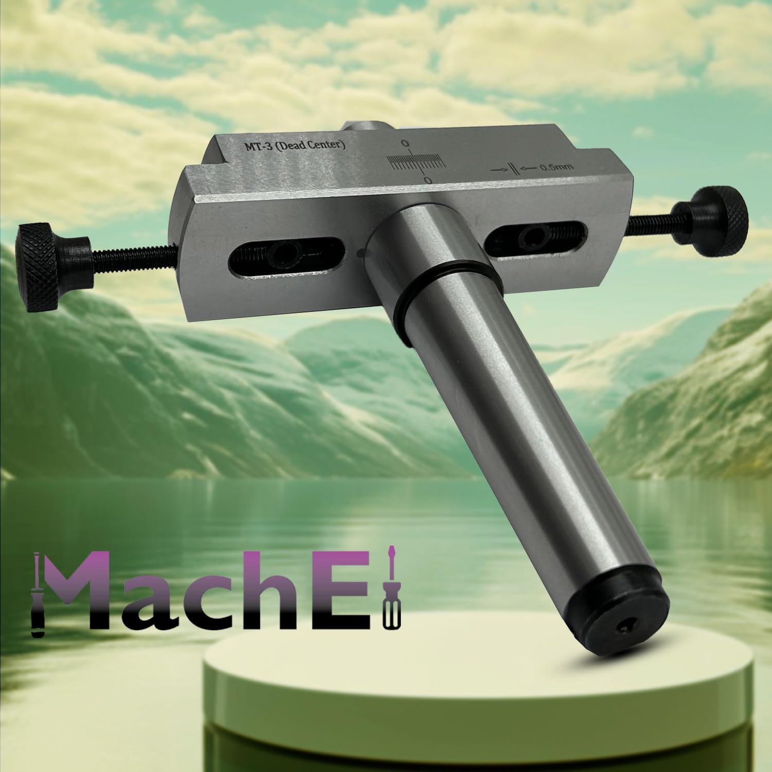 MachEl Precision Taper Turning Attachment with Live Revolving Center (MT3) – Exclusive New Design for Lathe Machines