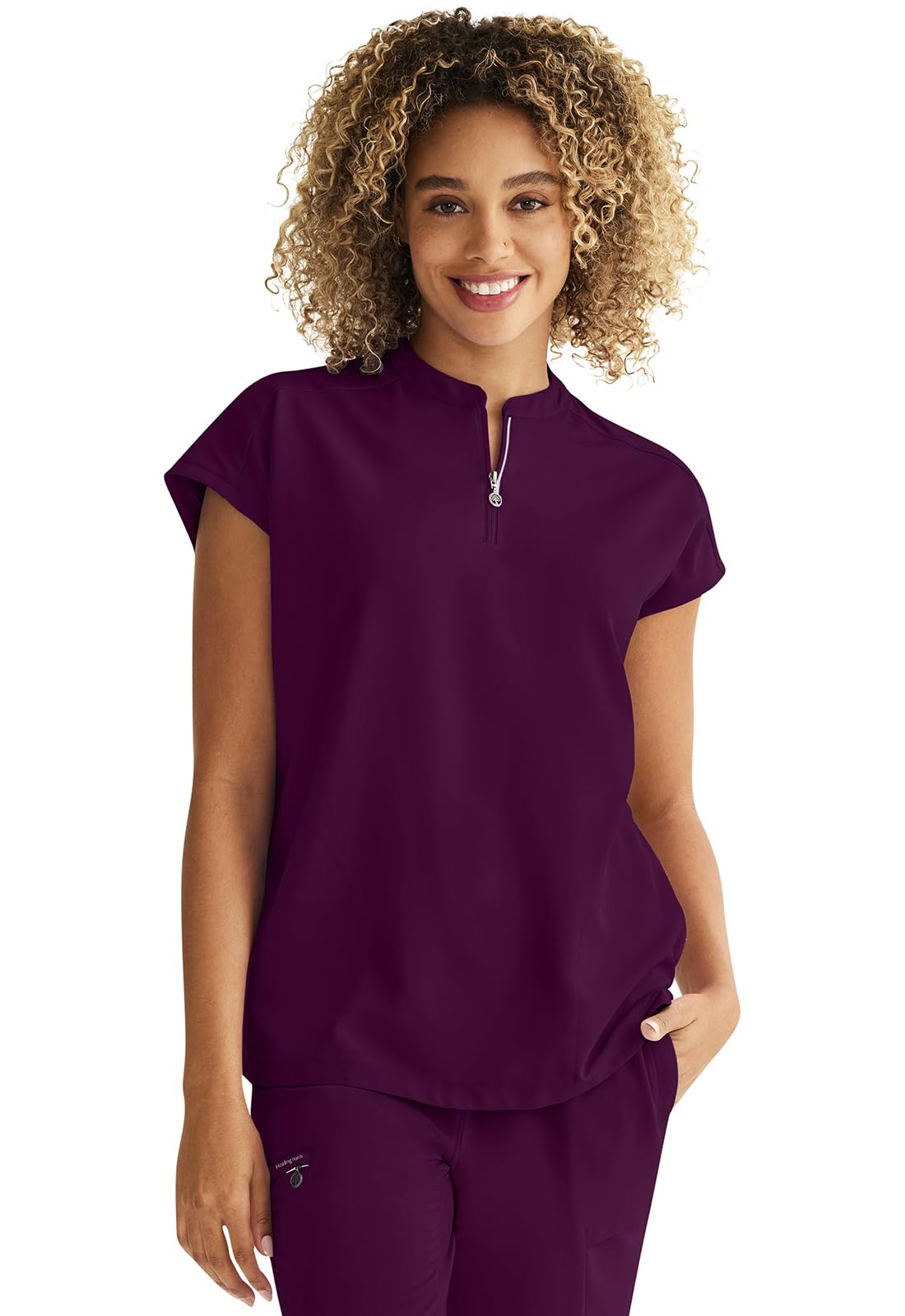 Healing Hands Women Medical Scrub Top Sandy Top with 2 Pockets, Moisture Wicking, 360° Stretch and Recycled Fiber - 2286