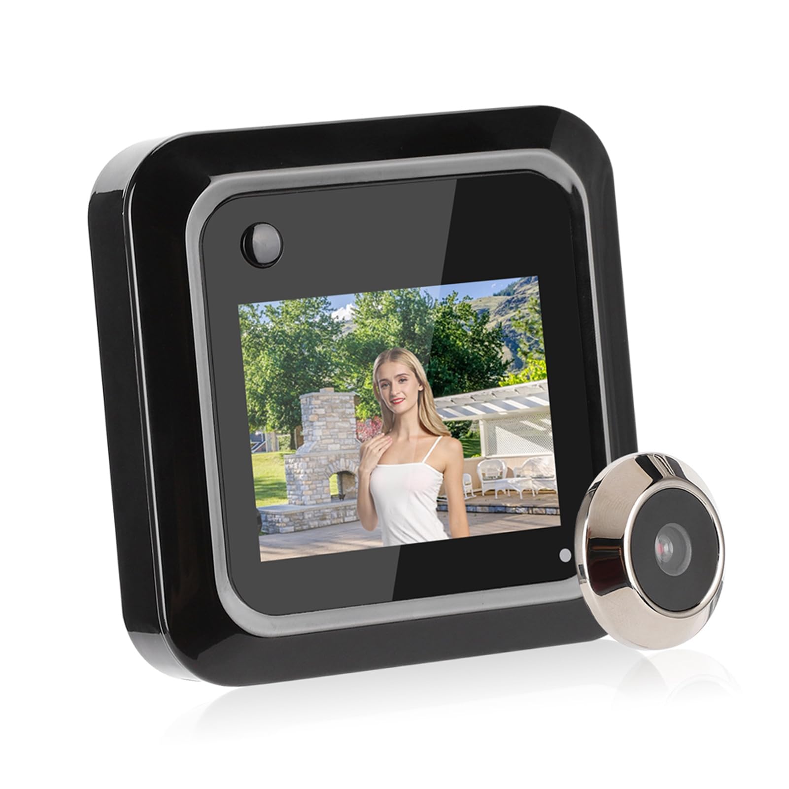Judas de Porte Numérique, Judas Intelligent 2,4 Pouces - Écran LCD TFT, Enregistrement Photo avec Caméra 0,3 MP, Judas Grand Angle 95°, pour épaisseur de Panneau de Porte de 35 à 110 Mm