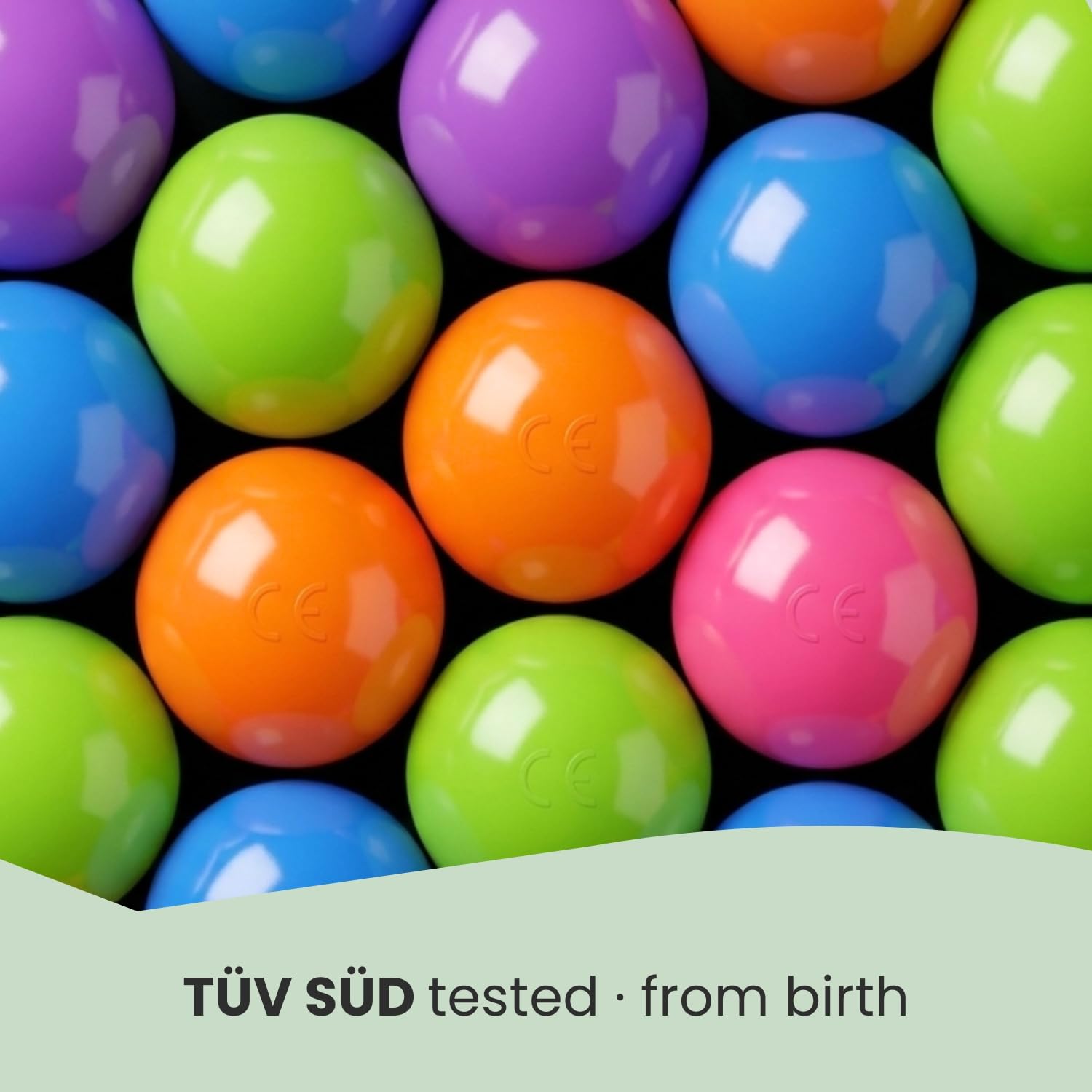 LittleTom 50 ma?ych plastikowych kulek Ø 5,5 cm ?rednicy dla dzieci namiot do zabawy balanowa | zabawa dla dzieci maluchów niemowl?t | wielokolorowe mieszane kolory ró?owy fioletowy pomara?czowy niebieski zielony | sprawdzona jako??