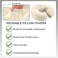 Vista 5 de Macarrie 24 fundas para cuna facial para mesa de masaje, de microfibra, reutilizables, suaves, más gruesas, para reposacabezas a granel a prueba