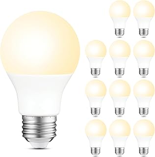 Sigalux 12 Pack A19 LED Light Bulbs Dimmable, 60W Equivalent 750 Lumens, 2700K Soft White, E26 Base, 8W Energy Saving, 15000 Hour Lifespan, CRI 80+, Ideal for Living Room & Bedroom
