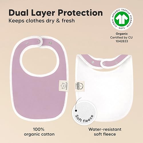 Miniatura 3 de KeaBabies Paquete de 8 baberos orgánicos para bebés para niñas y niños y paquete de 10 baberos bandana para bebé, baberos de dentición para niños y