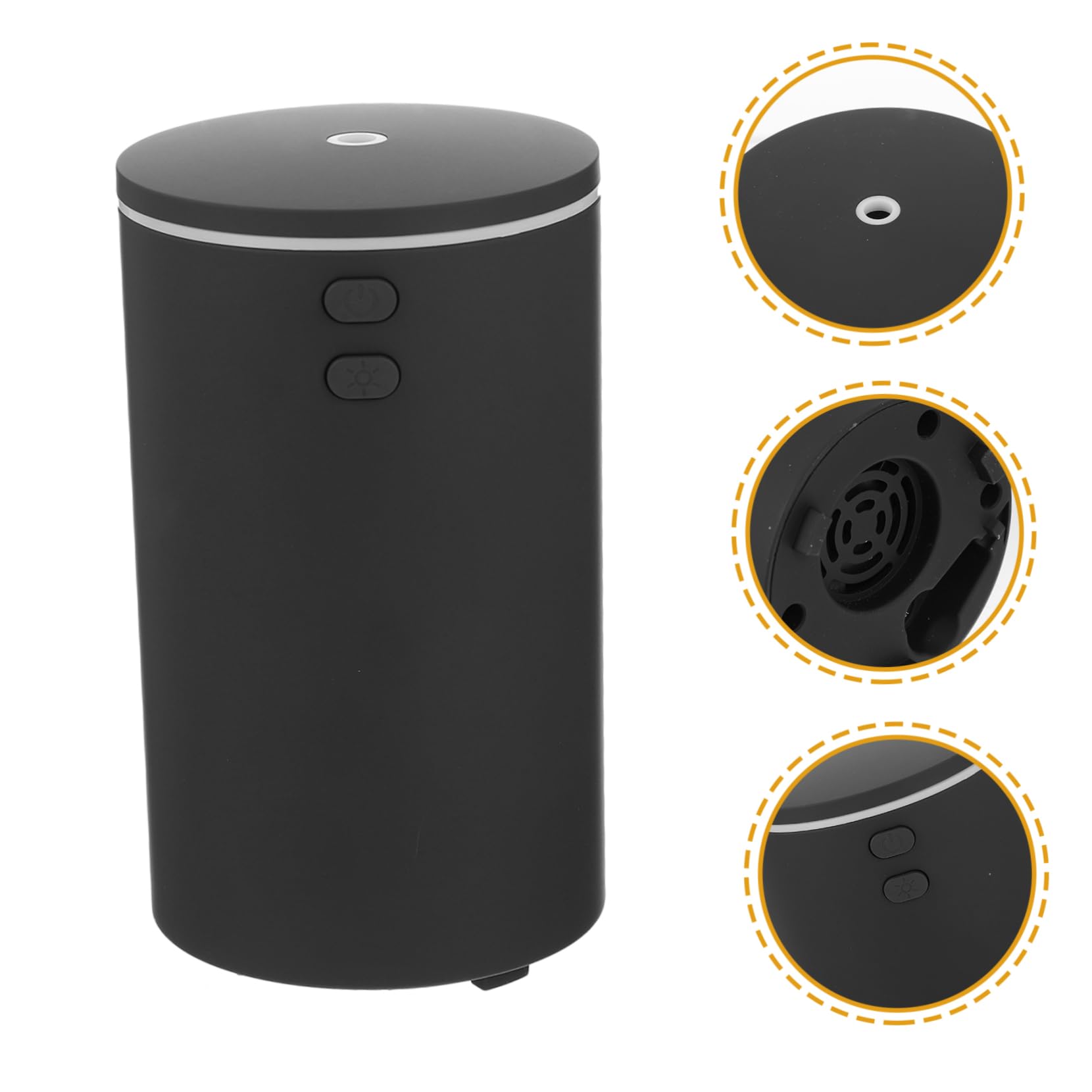 Umidificatore Portatile per Auto USB 100ml Diffusore di Oli Essenziali e Luce Notturna, Design Compatto in Plastica per Uso Interno, Elimina Odori e Umidifica L'aria