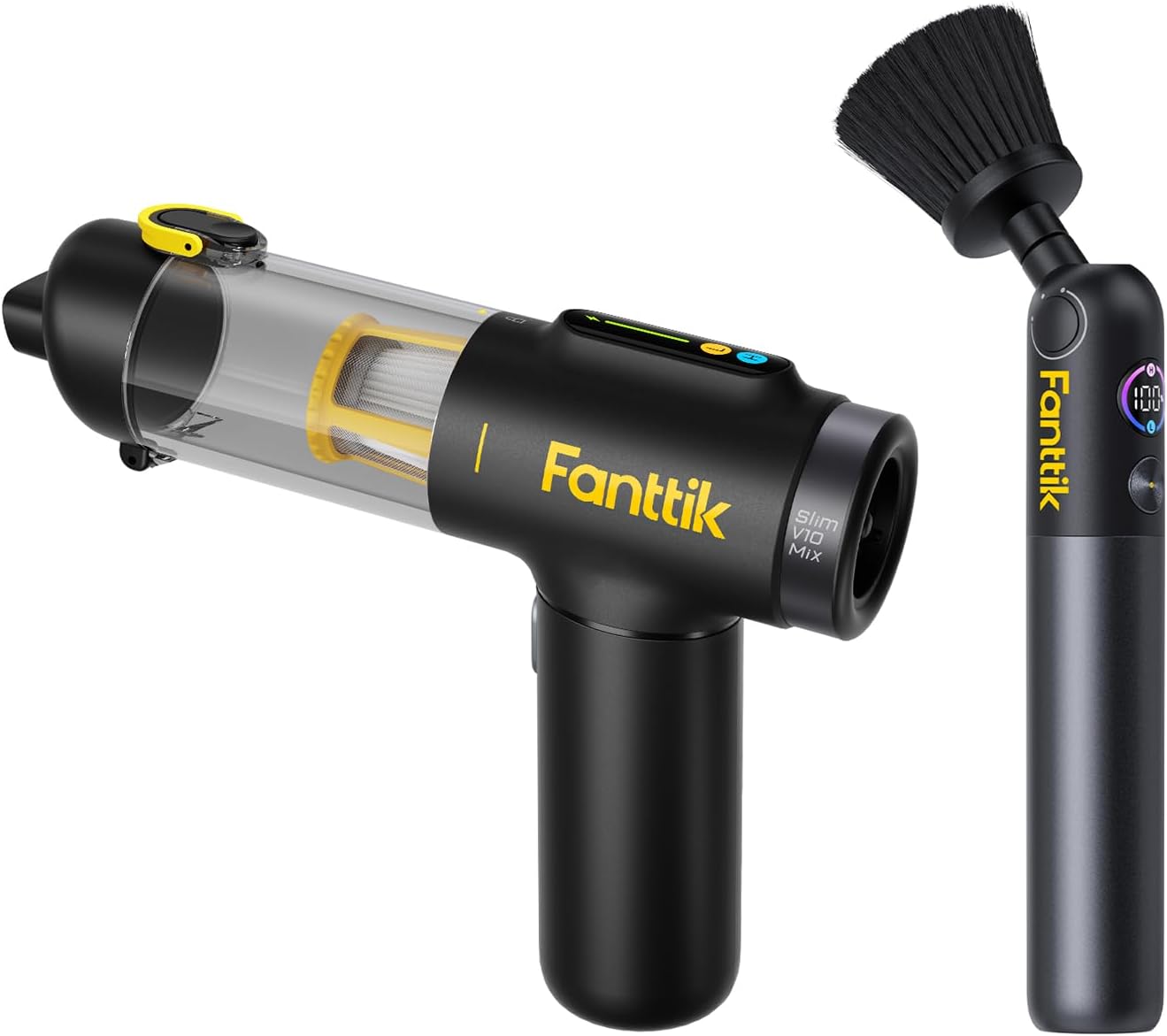 Fanttik Slim V10 Mix Cordless Car Vacuum Flip G10 Nano AutoCare Cordless Electric Car Interior Detailing Brush