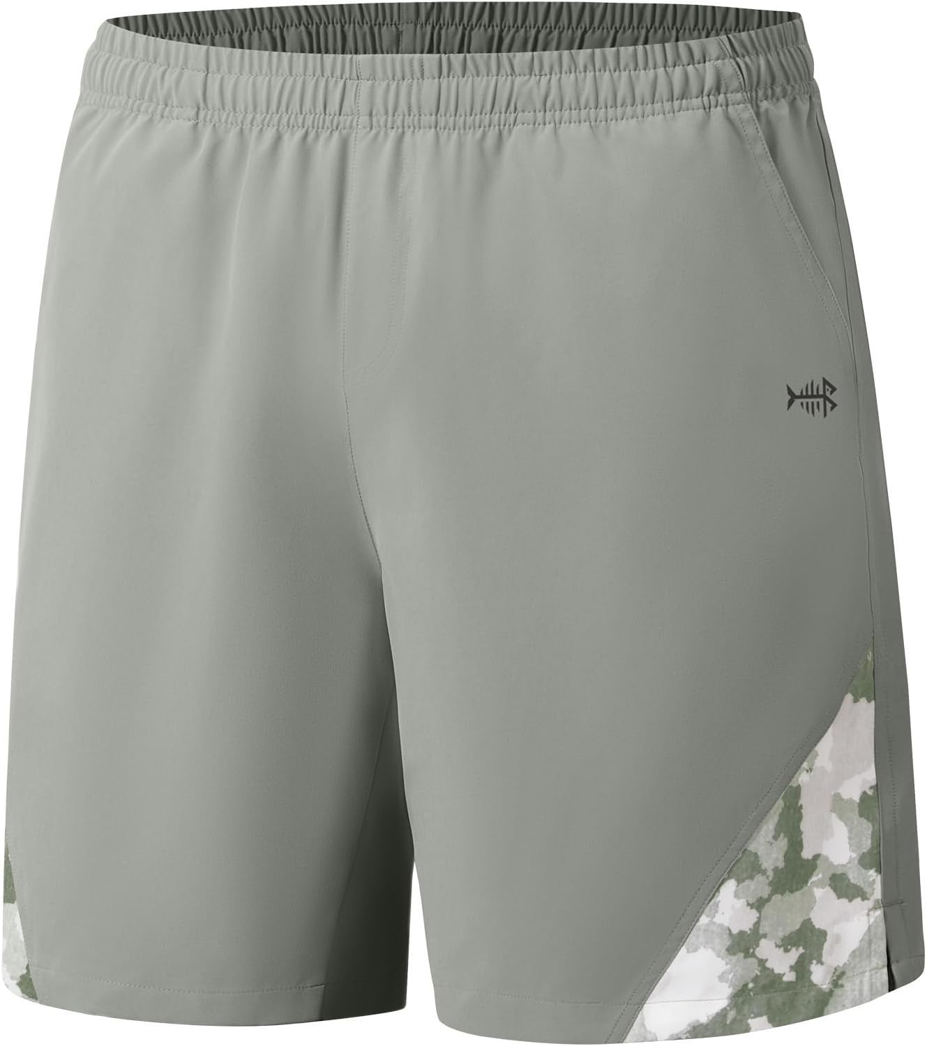 BASSDASH Men’s 7” Fishing Shorts UPF 50+ Lightweight Water Resistant Quick Dry for Hiking with Zipper Pocket FP06M