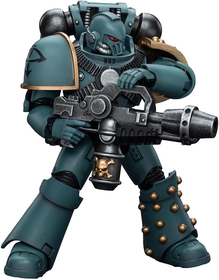 Joytoy Warhammer The Horus Heresy Sons of Horus 1:18 Action Figure Mecha Joy Toy MKIV Tactical Squad Legionary with Flamer Collection Model Anime 4.88 inch