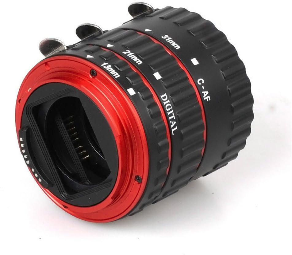 Macro Metal Auto Focus Extension Tube for Canon EOS Camera Red 5d 6d 60d 600d 7d 70d 700d 1100d 500d 650d Canon SLR Cameras Canon EF EF-S Lens