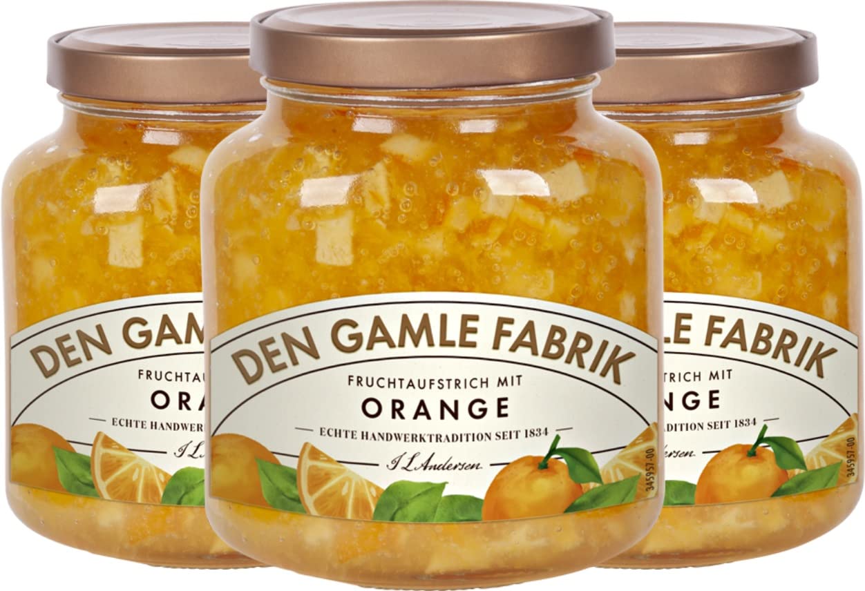 Den Gamle Fabrik Fruit Spread Orange 3x380 g (38.55) - Orange Marmalade with pieces of fruit/Danmark