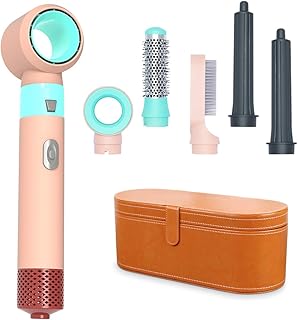 Hot Air Brush 5 in 1 Hair Styler with Ceramic and Ionic Tech, 600W Dryer and Volumizer, Curling and Smoothing Comb for Curls Waves and Blowouts
