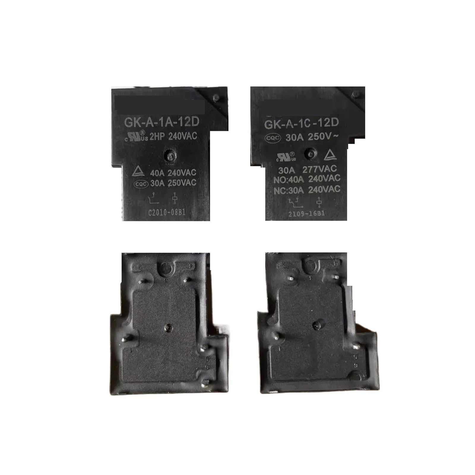 JHZXNMRU (10PCS) GK-A-1A 1C-12D 24D Power Relay 4/5 Pins 12VDC(GK-A-1C-24D 5-pin)