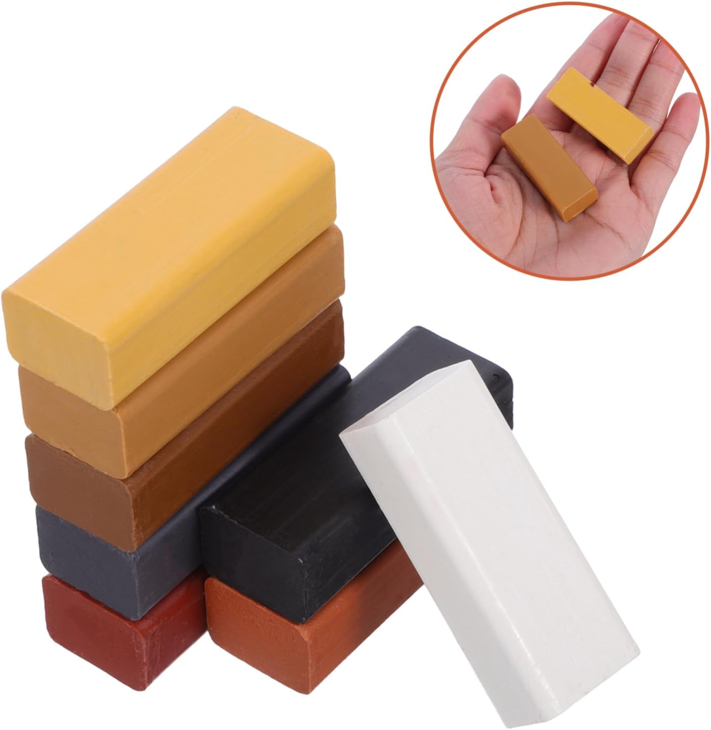 8pcs Wood Floor Wax Repair Kit Hard Wax Sticks for Scratch Chip Nail Hole Repair Material Furniture Hardwood Floors