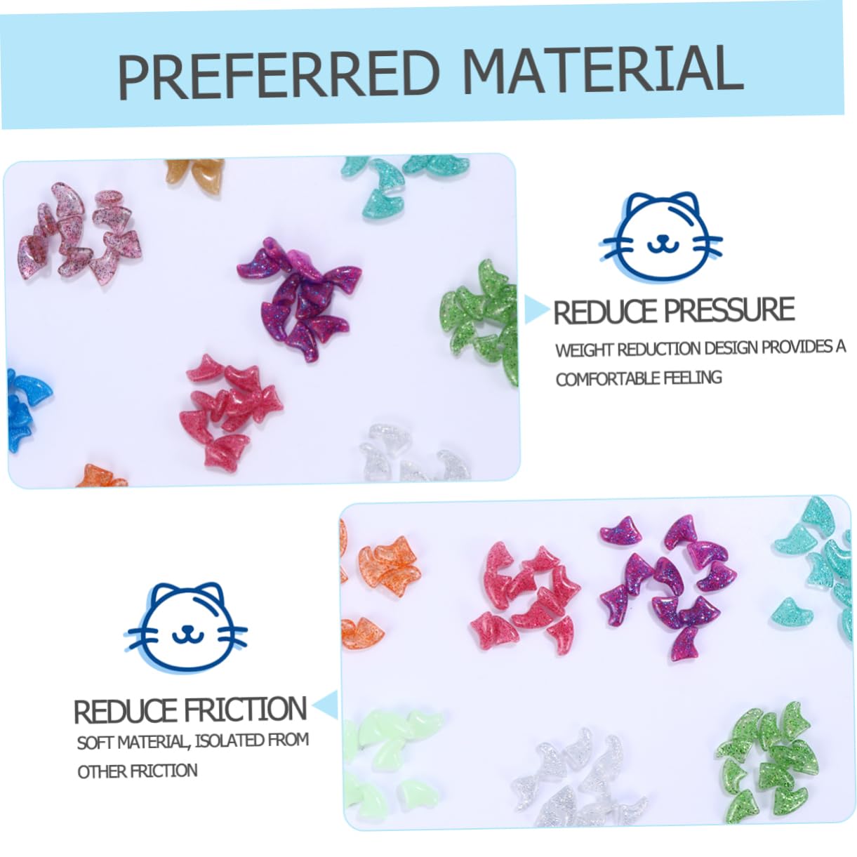 INOOMP 300pièces Caps De pour Griffes De Chat Contrôle des Grattages pour Animaux Domestiques Couvertures Adhésif pour Chats