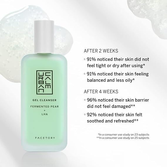 FACETOR Oats Calming Glow Facial Oil and Urban Calm Gel Cleanser - Exfoliating and Calming Skincare Set - 1 Facial Oil and 1 Facial Cleanser - for All Skin Types