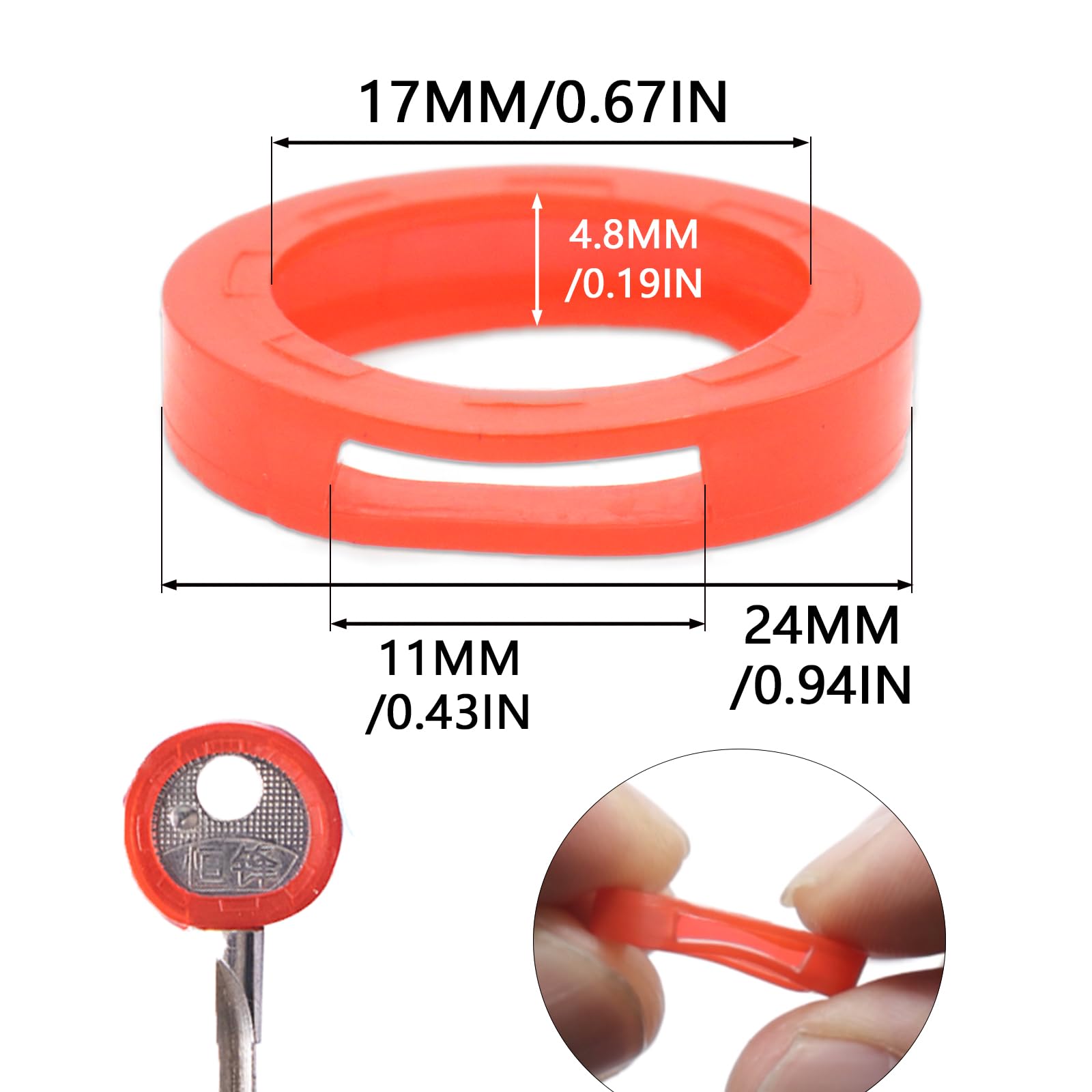 Key Cap Protector Snapklik.com : 24mm Key Cap Covers, Pack Of 24 Red Rubber Key ...