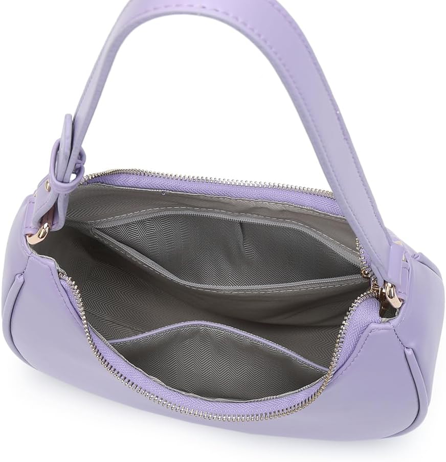 Crescent Shoulder Bags for Women Cute Hobo Tote Handbag Under the Arm Purses Mini Clutch Purse with Zipper Closure | Crescent, Cute, Under the Arm, Purses, Mini, with Zipper Closure - Image 5