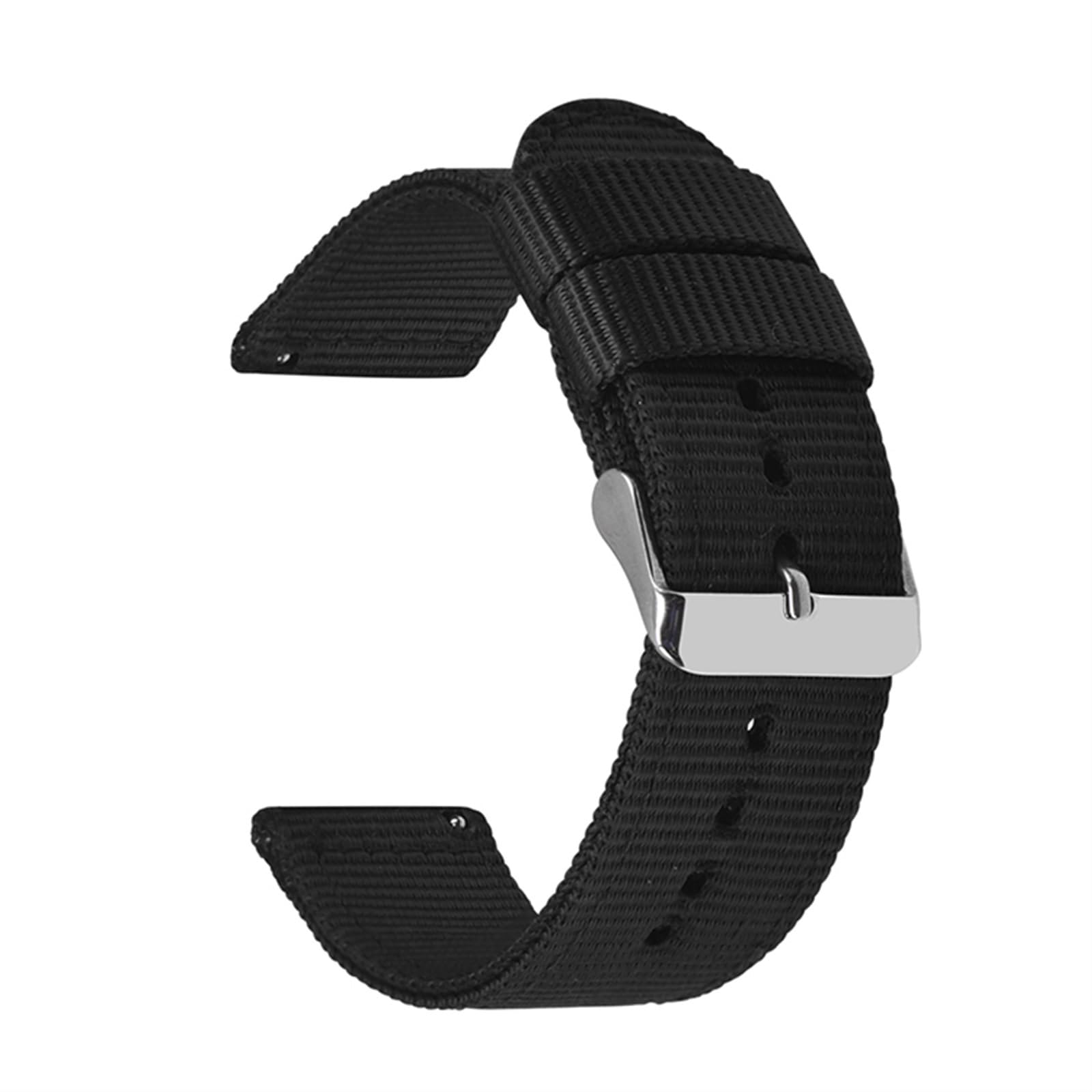 HABITZ Bracelet en nylon de qualité supérieure 18 mm 20 mm 22 mm 24 mm compatible for Samsung Galaxy Watch3 41 46 mm Watch42 46 mm Active2 40 44 mm Bracelet de montre for remplacement rapide (Color :