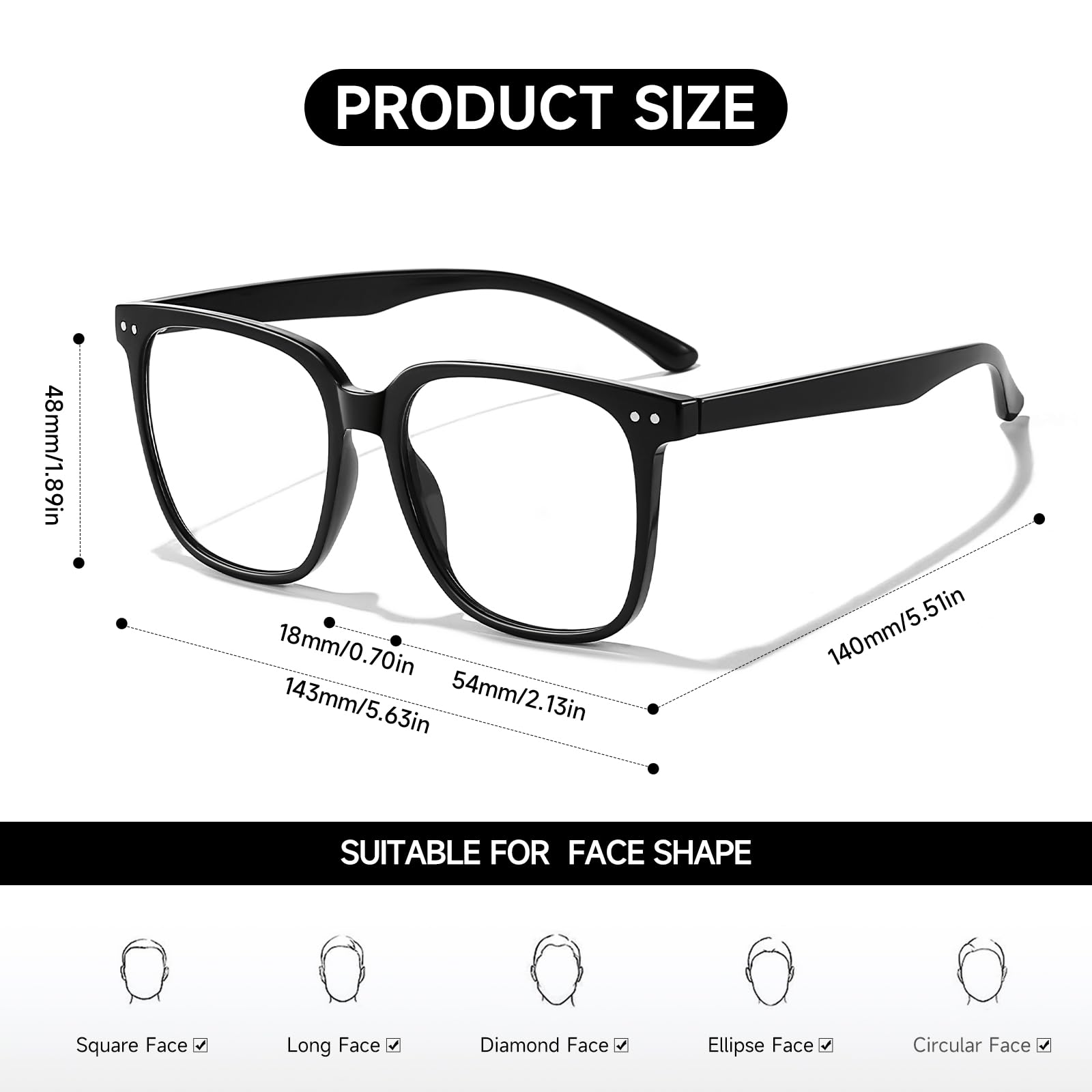 DTIUGUTAE - Lentes de bloqueo de luz azul para mujeres y hombres, antirreflejos, lentes de computadora de gran tamaño