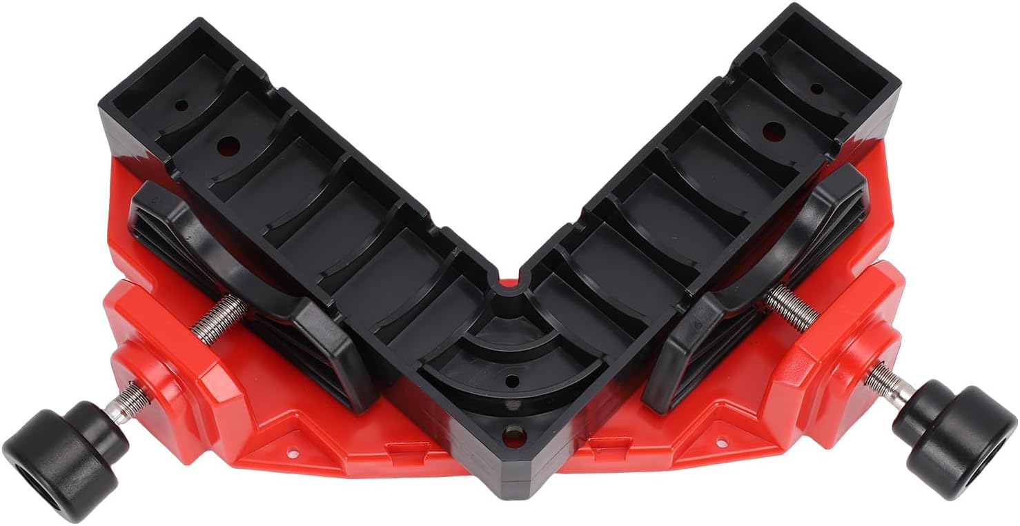 Generic Precise Right Angle Clamp Sturdy Adjustable 90 Degree Corner Clamp for Furniture Assembly for Wood Metal Glass Red