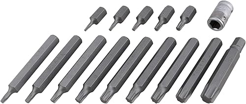 Miniatura 2 de Performance Tool W38805 - Juego de puntas de estrella de 6 puntos de 38 pulgadas, 26 piezas con soporte, construcción de acero al cromo vanadio,