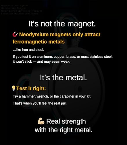 Miniatura 9 de Kit de pesca con imán de 1200 libras con estuche, 2 imanes de pesca en 1 (imán de doble cara), con gancho de agarre, cuerda resistente de 65 pies,