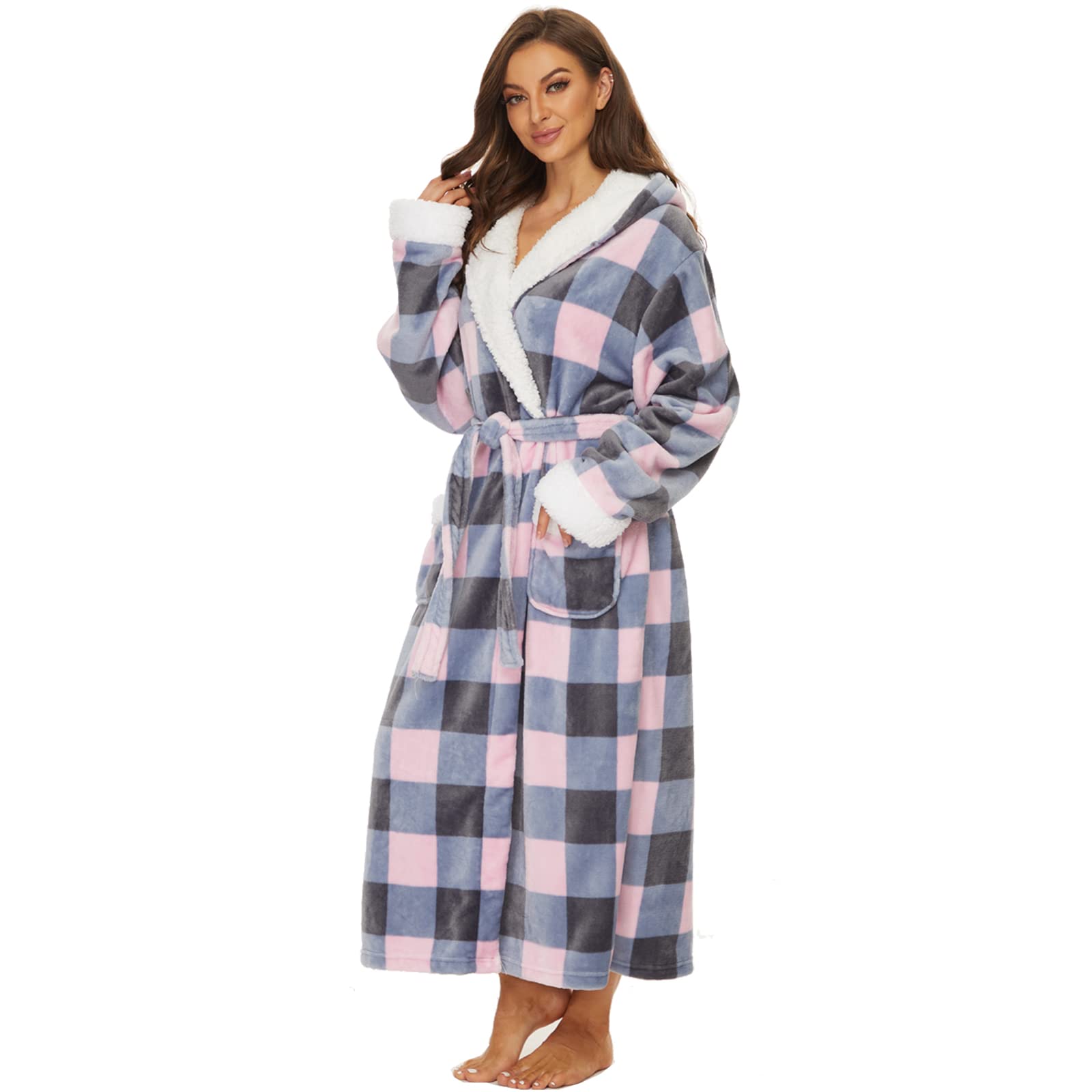 iniber Damen Pyjamahose mit Blumenmuster, weitem Bein, lässig, Yoga, Palazzo, lockere Hose mit Kordelzug