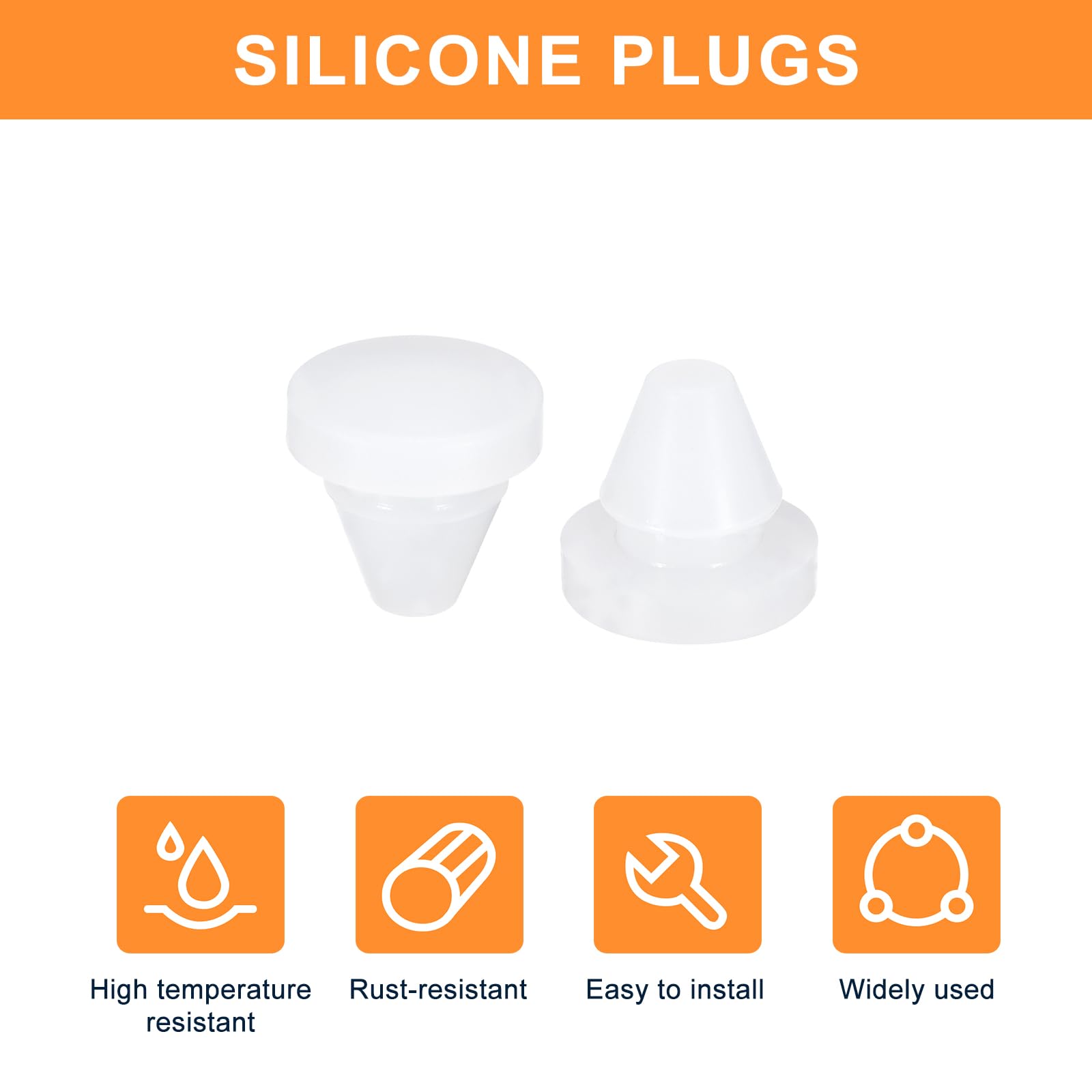 QUARKZMAN 28x Silikonstopfen – Für Löcher 3,5–4 Mm, Wasserdicht, Für Möbel, Rohre & Mehr – Weiß
