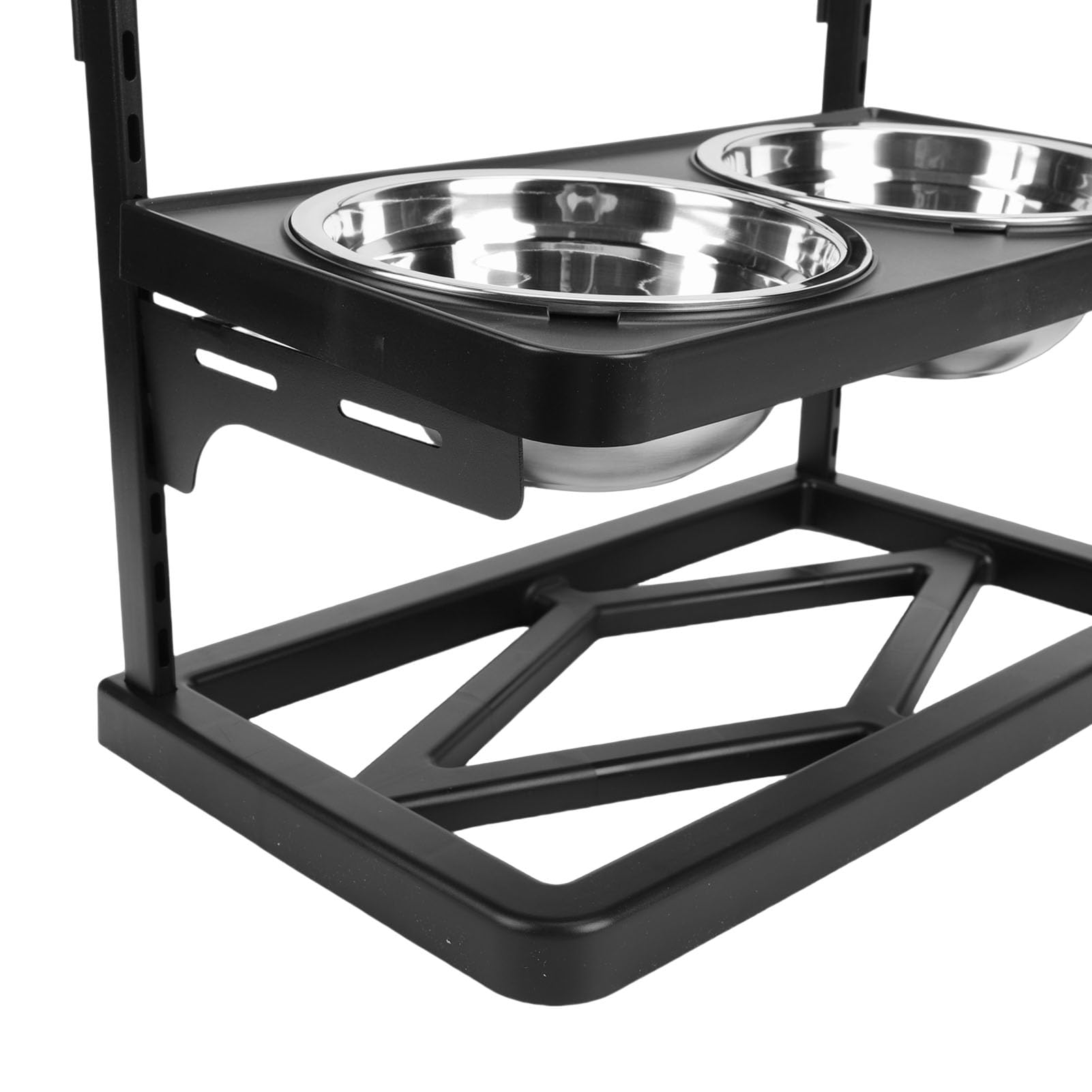 Cocoarm Soporte Elevado para Cuencos para Perros, Alimentador para Mascotas Elevado de Ajustable con 2 Cuencos de Acero Inoxidable, Estación de Alimentación de Doble Cuenco de Metal para Perros de