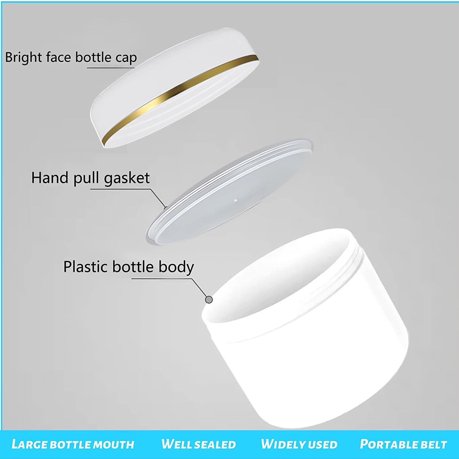 24 Vasetti Cosmetici Vuoti 250ml Con Bordi Oro - Per Creme, Maschere E Prodotti Beauty - Foto 10