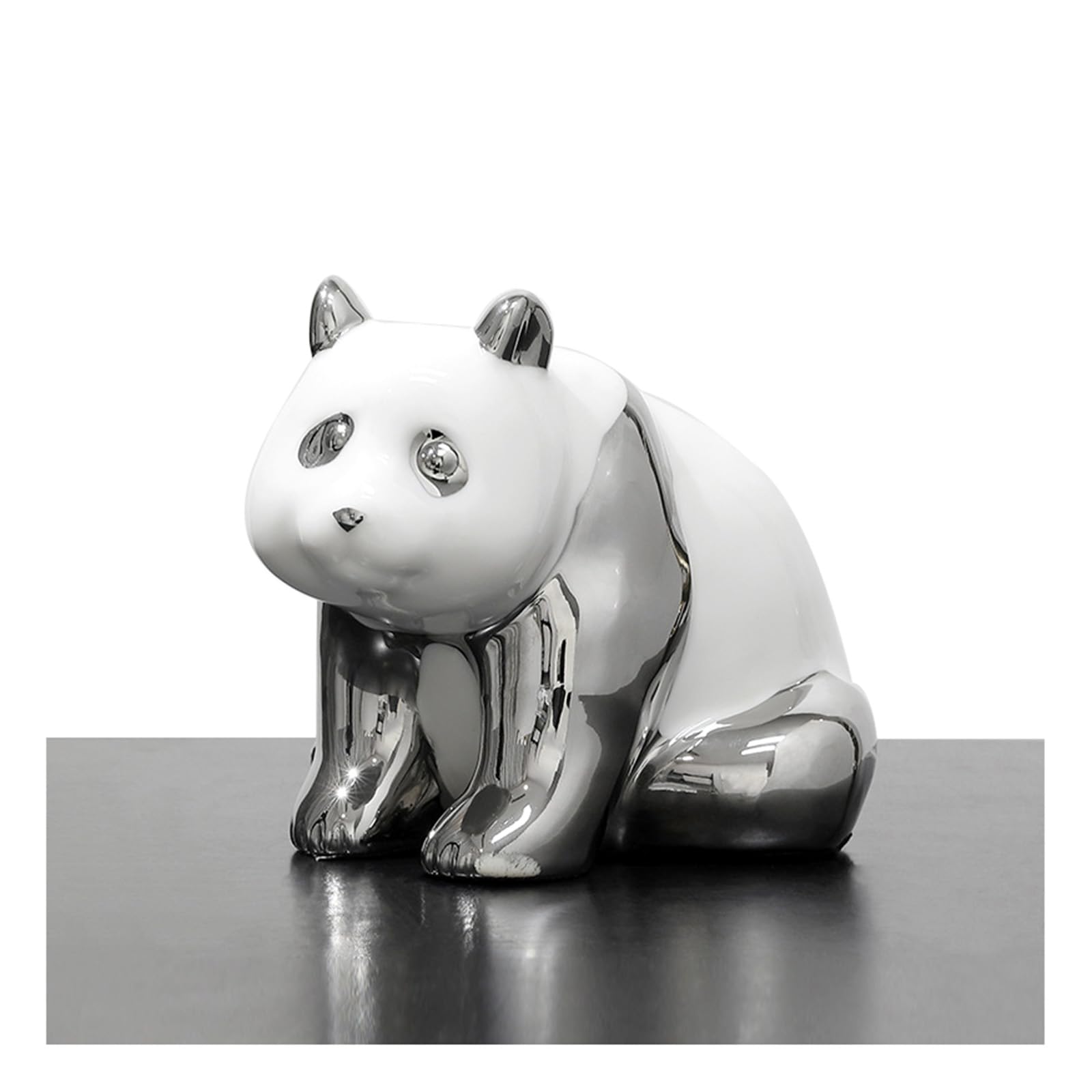 Decorazione con Scultura di Animali, Statuette Decorative in Ceramica, Statuette Decorative Moderne, sculture per la Decorazione di Soggiorno, libreria, Camera da Letto, Ufficio, Argento B