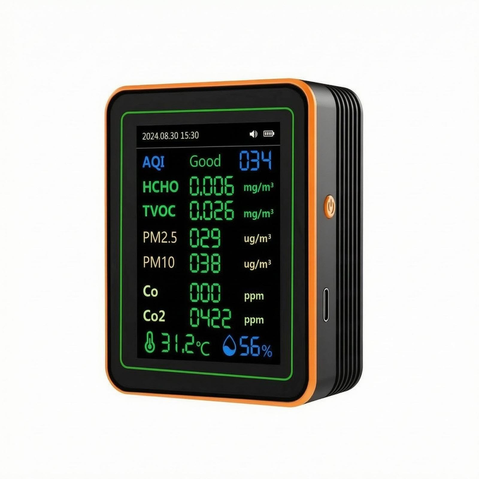 Portable Air Quality Meter Replenishable Handheld Air Quality Meter Color Display Mt22 Blk|Business & Industrial| Electrical & Test Equipment| Test Measurement & Inspection| Test Meters &-image-14