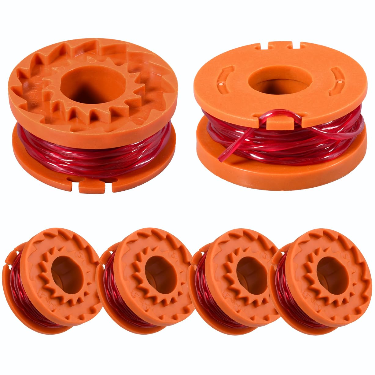 BESPOTCL Replacement Strimmer Line Compatible with Worx, 6PCS 3M Strimmer Wire Lawn Mower Strimmer Spool Grass Trimmer Spool Replacement Trimmer Spool Lawn Mower Line