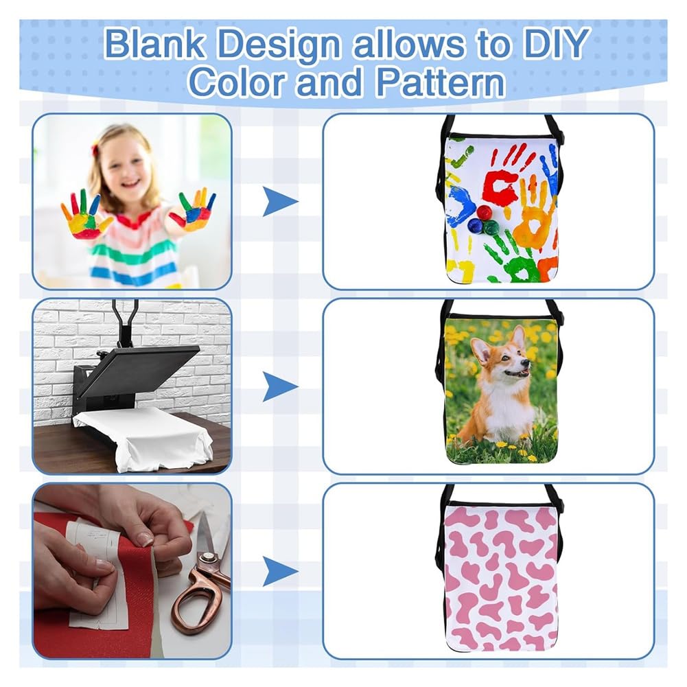 2 Pièces de Sublimation Sac à Bandoulière de Sublimation Vierges Sac à Bandoulière de Sublimation Sac Vierge de Sublimation pour Anniversaire