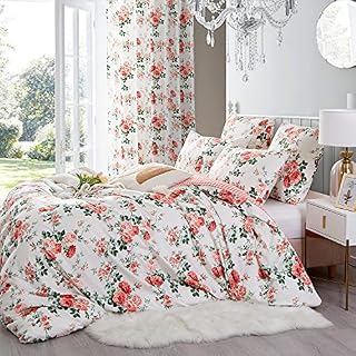 Lanqinglv Botanical Duvet Cover Set Double Bed Green White Leaves Floral Tropical Girls Bedding Set Elegant Microfiber Quilt Cover 200x200cm Zipper Closure and 2 Pillowcases 50x75cm,Easy to Clean