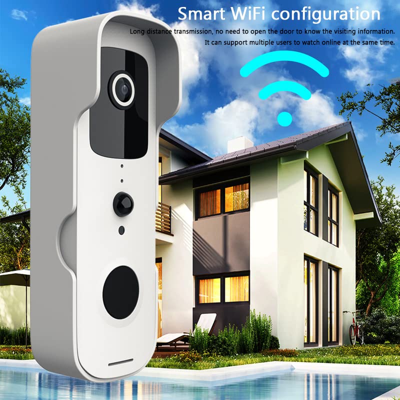 Bezprzewodowa kamera dzwonkowa TuyaSmart bezprzewodowy dzwonek wideo wodoodporny Night Vision bezpieczeństwo w domu kamera 1080P FHD cyfrowy wizualny domofon WIFI dzwonek do drzwi dla domów, mieszkań,