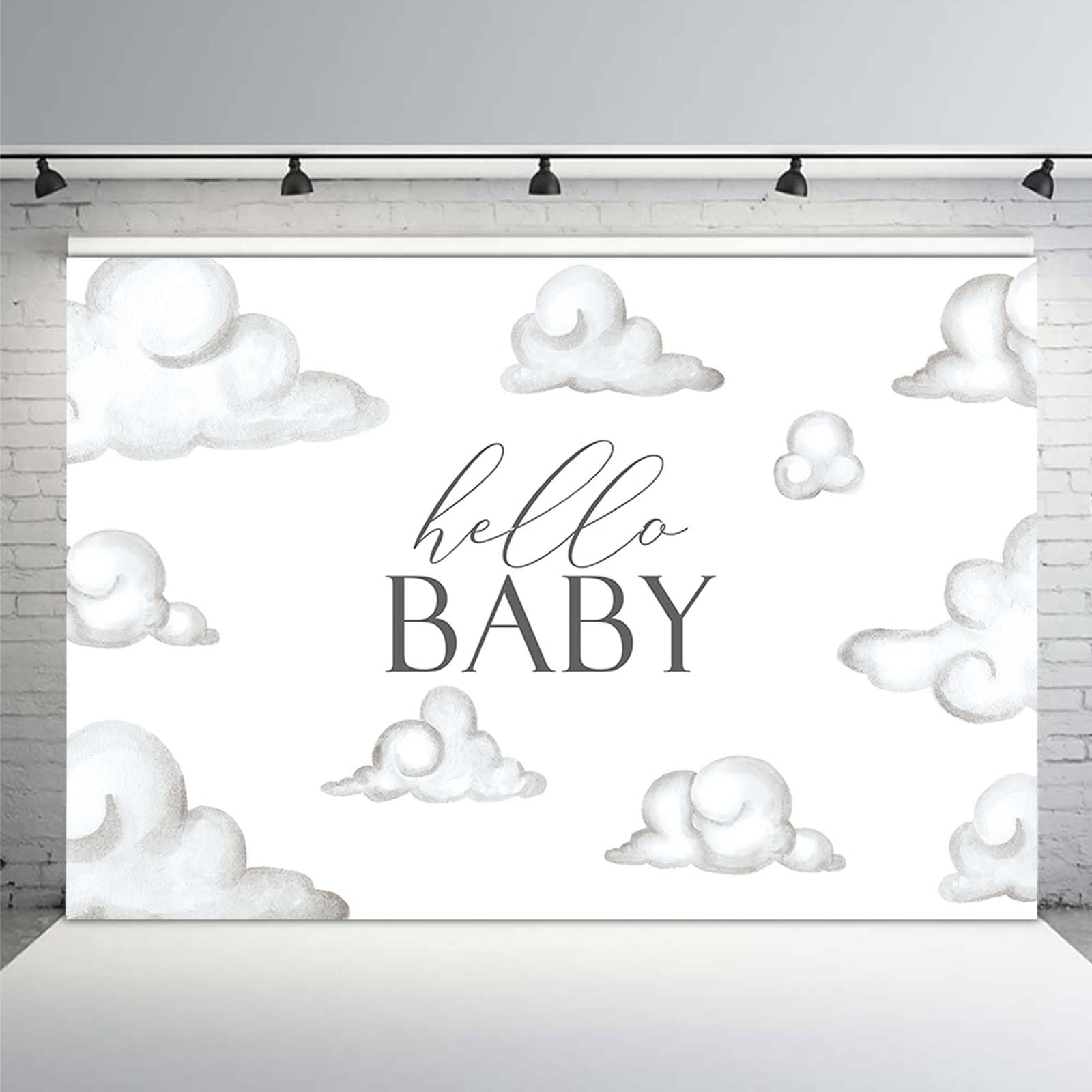 Laeacco Fotohintergrund Rund – 2,2 M Durchmesser, Polyester, Motiv Sternenhimmel Mit Mond & Wolken, Für Babyparty & Fotografie