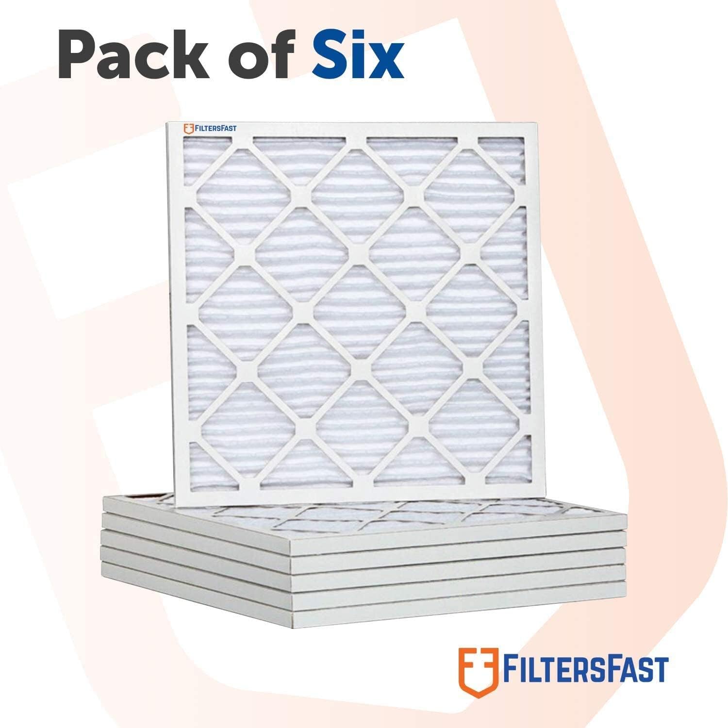 Filters Fast 30x36x2 Pleated Air Filter Merv 13, 2 inch AC Furnace Air Filters, Made in the USA,Actual Size 29.5x35.5x1.75, 6 Pack